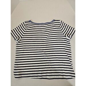 Lauren Jeans Co. Striped T-Shirt Women's 2X Blue White Short‎ Sleeve